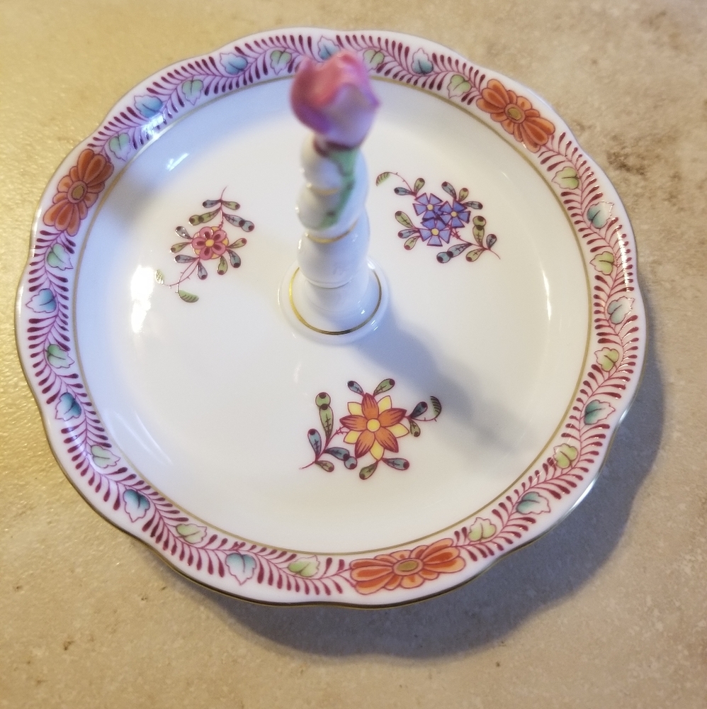 Herend Hungary "Chinese Bouquet" porcelain ring holder - First Edition